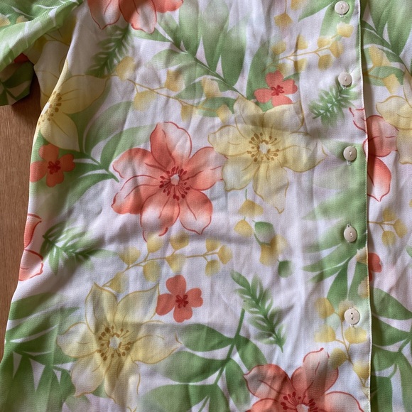 ALIA petite floral button down shirt size 16P - Picture 2 of 10